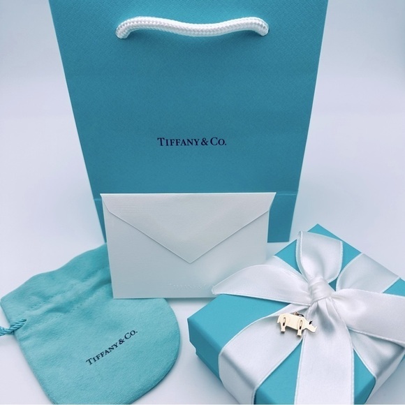 RARE Tiffany & Co. 18K Rose Gold Save The Wild Rhino Charm with PACKAGING - Picture 10 of 10